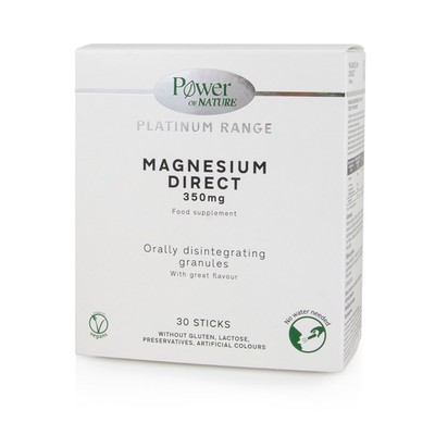 POWER HEALTH Magnesium Direct 350mg Συμπλήρωμα Διατροφής Με Μαγνήσιο Για Υγεία Των Μυών & Του Νευρικού Συστήματος x30 Φακελάκια