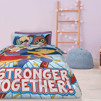 Super Hero Girls 5005 σετ Σεντονια Μονα Γαλαζιο, Κ