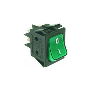Square Switch A14Y 0-1 Illuminated Green