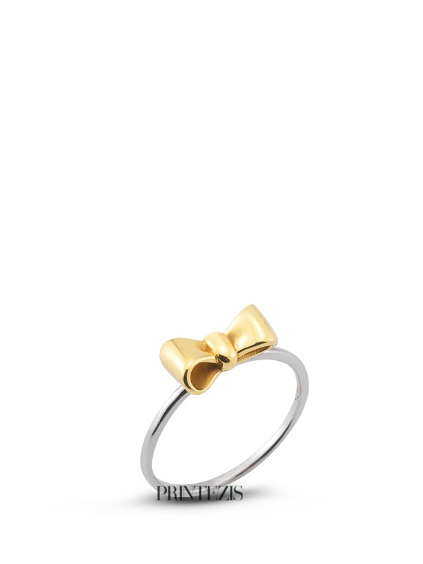 Δαχτυλίδι Χρυσό - Λευκόχρυσο Κ14