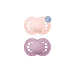 Mam Colors Of Nature Silicone Pacifier 6-16 Months Pink-Purple 2 pieces