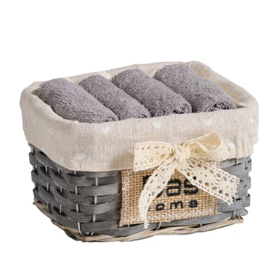 Das Home σετ Πετσετες 4τεμαχιων Soft 4001 Grey 30x