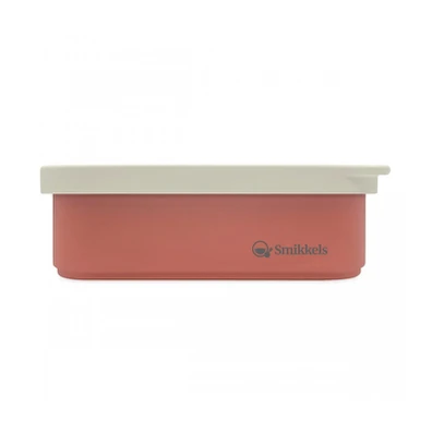 Lunchbox Μεταλλικό 900 ml ροζ με Καπάκι Σιλικόνης 