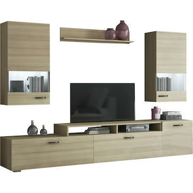 Σύνθετο Σαλονιού Μοριοσανίδα  225x45x130cm N27 Λάτ