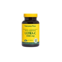 Natures Plus Ultra C 2000mg Συμπλήρωμα Διατροφής Ιδιαίτερα Πλούσια Πηγή Βιταμίνης C Σταδιακής Αποδέσμευσης 60 ταμπλέτες