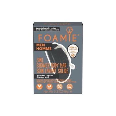 FOAMIE 3in1 What A Man Activated Charcoal Αφρόλουτρο & Σώμα & Μαλλιά Για Άνδρες Με Ενεργό Άνθρακα 90g