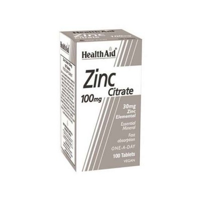 HEALTH AID Zinc Citrate 100mg x100tabs