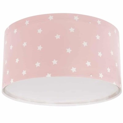 Kid'S Pink Ceiling Light Starlight 2Xe27 15W