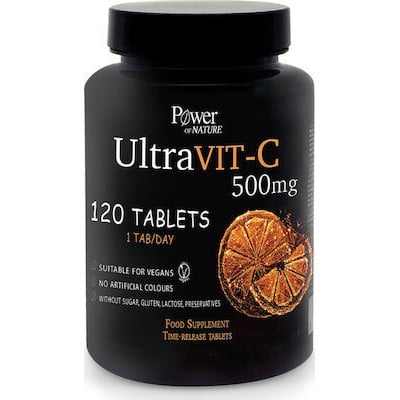 POWER HEALTH Sport Series Ultra Vitamin C 500mg Συμπλήρωμα Διατροφής Ανοσοποιητικού Συστήματος 120 Ταμπλέτες