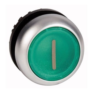 Κεφαλή Επίπεδη Φωτιζόμενου Μπουτόν Πράσινο M22-DL-