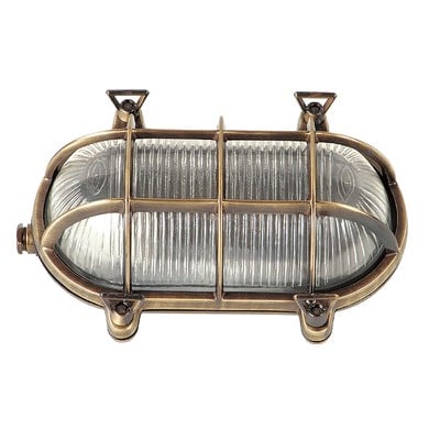 Brass Wall Light Antique 24Χ17cm Ε27 Ip64