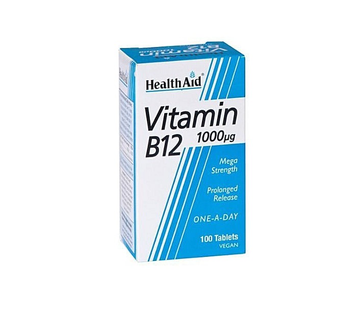 HEALTH AID VITAMIN B12 1000MCG 100TABL