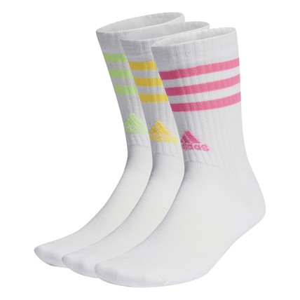 adidas unisex 3-stripes cushioned crew socks 3 pai