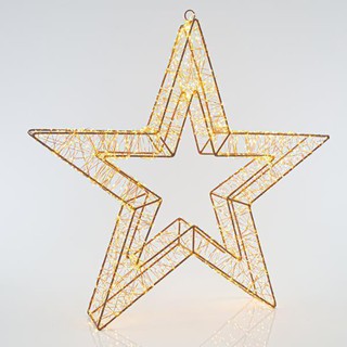 Xmas Illuminated Star With Copper Wire Micro Led 9