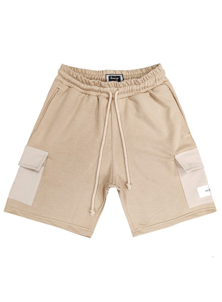 Henry clothing beige cargo shorts