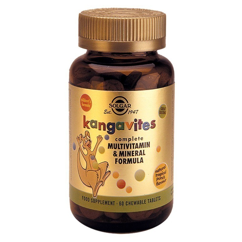 Solgar Solgar Kangavites Tropical Punch Flavor Kids Multivitamin 60 Tablets