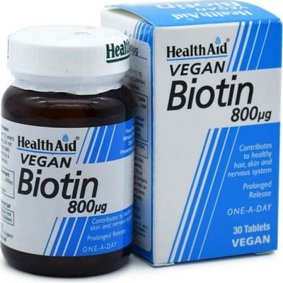 Health Aid Biotin 800mg 30 Ταμπλέτες