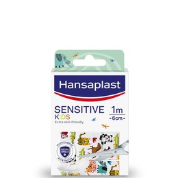Hansaplast Sensitive Kids Animals Παιδικά Αυτοκόλλητα Επιθέματα, 1m x 6cm