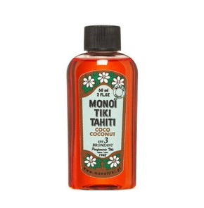 Monoi Tiki Tahiti Coconut Bronzant Sun Tan Oil SPF