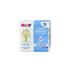 Hipp Promo (3+1 Δώρο) Babysanft Ultra Sensitive Βρεφικά Μωρομάντηλα 4x52 τεμάχια