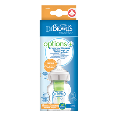 Dr Brown's Feeding Bottle with Wide Neck Plastic O