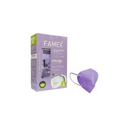 Famex Adult High Protection Mask FFP2 NR Purple 10 pieces 