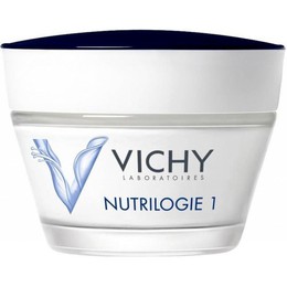 Vichy Nutrilogie 1 Κρέμα προσώπου 50ml. Κρέμα θρέψης, ενυδάτωσης και βαθιάς περιποίησης, κατάλληλη για πολύ ξηρές επιδερμίδες.