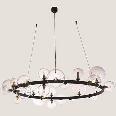 Pendant Light Black 24Xg9 Ø120