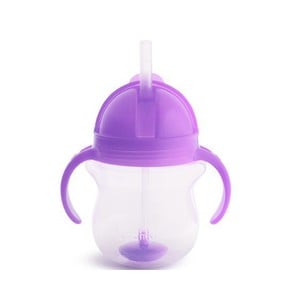 Munchkin Tip Sip Straw Cup 6M Purple Color, 207ml
