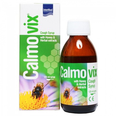 INTERMED Calmovix Σιρόπι Με Μέλι & Εκχυλίσματα Βοτάνων Κατά Του Βήχα & Του Ερεθισμένου Λαιμού 125ml