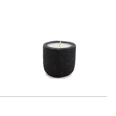 Κεραμικό Κηροπήγιο Mingi Black Spot Gray Small (11