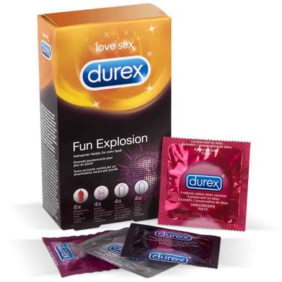 Durex Fun Explosion Συλλογή 18 Προφυλακτικών, 6 x 