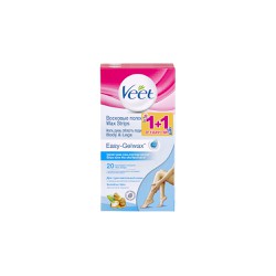 Veet Promo (1 + 1 Gift) Wax Strips Leg Hair Removal Tapes For Sensitive Skin 2x20 films