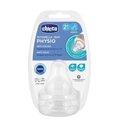 Chicco Physio Anti-Colic Θηλή Σιλικόνης 2 Οπών 2m+