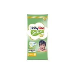 Babylino Sensitive Cotton Soft Value Pack Πάνες Junior Plus Μέγεθος 5+ (12-17kg) 42 πάνες