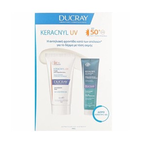 Ducray Keracnyl UV SPF50+ Anti-Blemish Fluid-Λεπτό