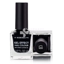 Korres Gel Effect BLACK Νο.100 - Βερνίκι Νυχιών, 11ml