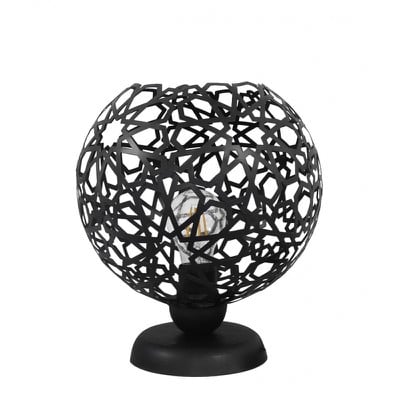 Table Lamp Tunis Mettalic Black Ball With Plastic 