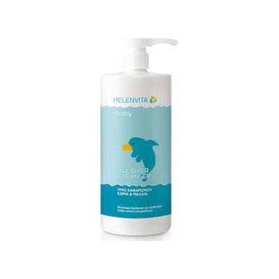 HELENVITA Baby All Over Cleanser Body & Hair Βρεφικό Καθαριστικό Υγρό Για Σώμα & Μαλλιά 1L