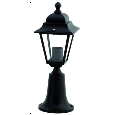 Aluminium Column Light Lantern Black Height:39cm Ε