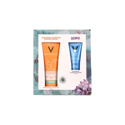 Vichy Promo With Capital Soleil Fresh Protective Milk Face & Body SPF50+ Moisturizing Sunscreen Lotion For Face & Body 300ml & Gift Ideal Soleil After Sun Lotion 100ml