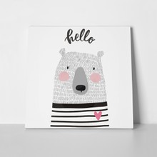 Cute card hand drawn bear 656417224 a
