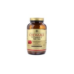 Solgar Chewable Vitamin C 500mg Raspberry Βιταμίνη C Για Ενίσχυση Ανοσοποιητικού & Αντιμετώπιση Κρυολογήματος 90 μασώμενες ταμπλέτες