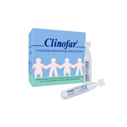 Clinofar Sterile Saline Ampoules For Nasal Decongestion 15x5ml