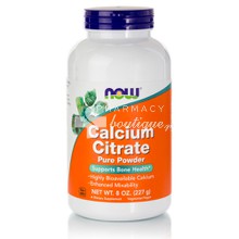 Now Calcium Citrate Pure Powder - Οστά / Δόντια / Οστεπόρωση, 227gr