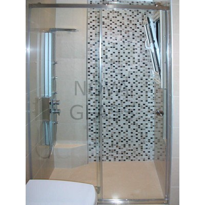 Συρόμενη γυάλινη καμπίνα ντουζιέρας μπάνιου 10mm 1