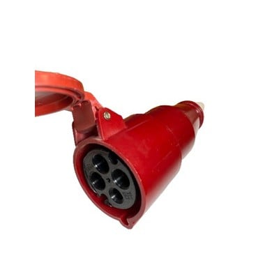 Female Plug 4X32A IP44 Red