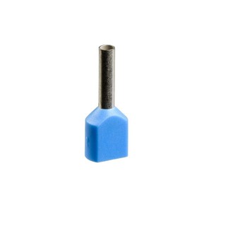 Terminal Double Insulation 2x2.5mm² Short Tip Blue