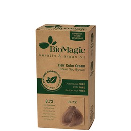 Biomagic Hair Color Cream 8.72 - Light Beige Blonde 60ml