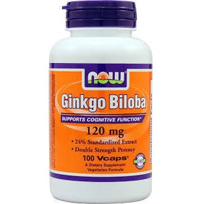Now Foods Ginkgo Biloba 120 mg - 100 Veg Capsules